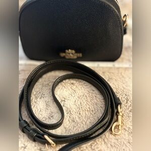 Coach Black Crossbody Bag with Gold Accents